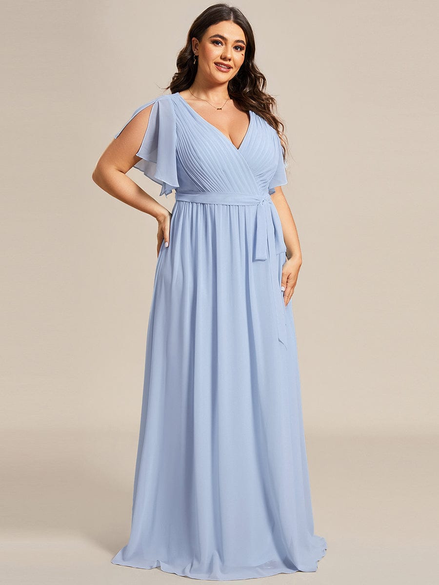 Dame | Abendkleid Damen Maxi A-Linie Elegant - Chiffon