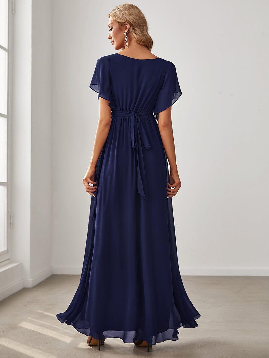 Dame | Abendkleid Damen Maxi A-Linie Elegant - Chiffon