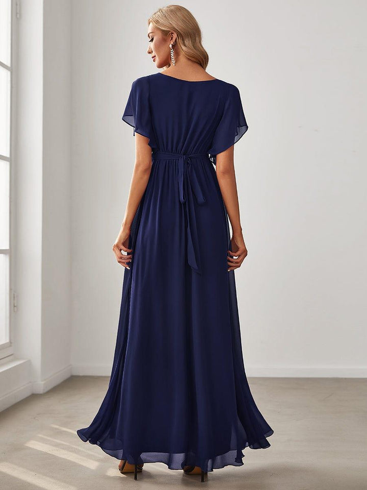 Dame | Abendkleid Damen Maxi A-Linie Elegant - Chiffon