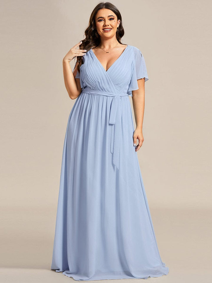 Dame | Abendkleid Damen Maxi A-Linie Elegant - Chiffon