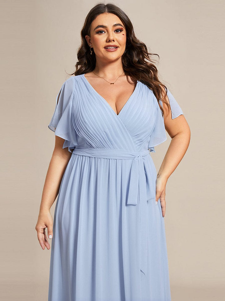 Dame | Abendkleid Damen Maxi A-Linie Elegant - Chiffon