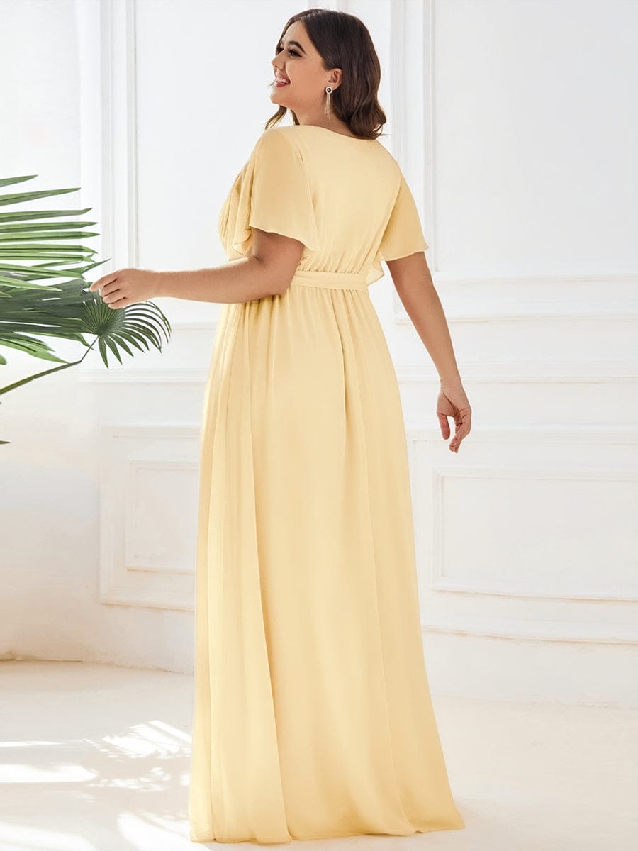 Dame | Abendkleid Damen Maxi A-Linie Elegant - Chiffon