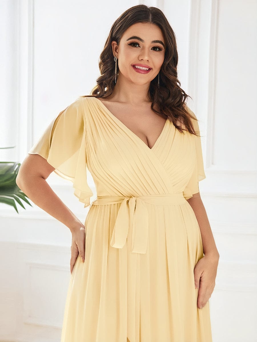 Dame | Abendkleid Damen Maxi A-Linie Elegant - Chiffon