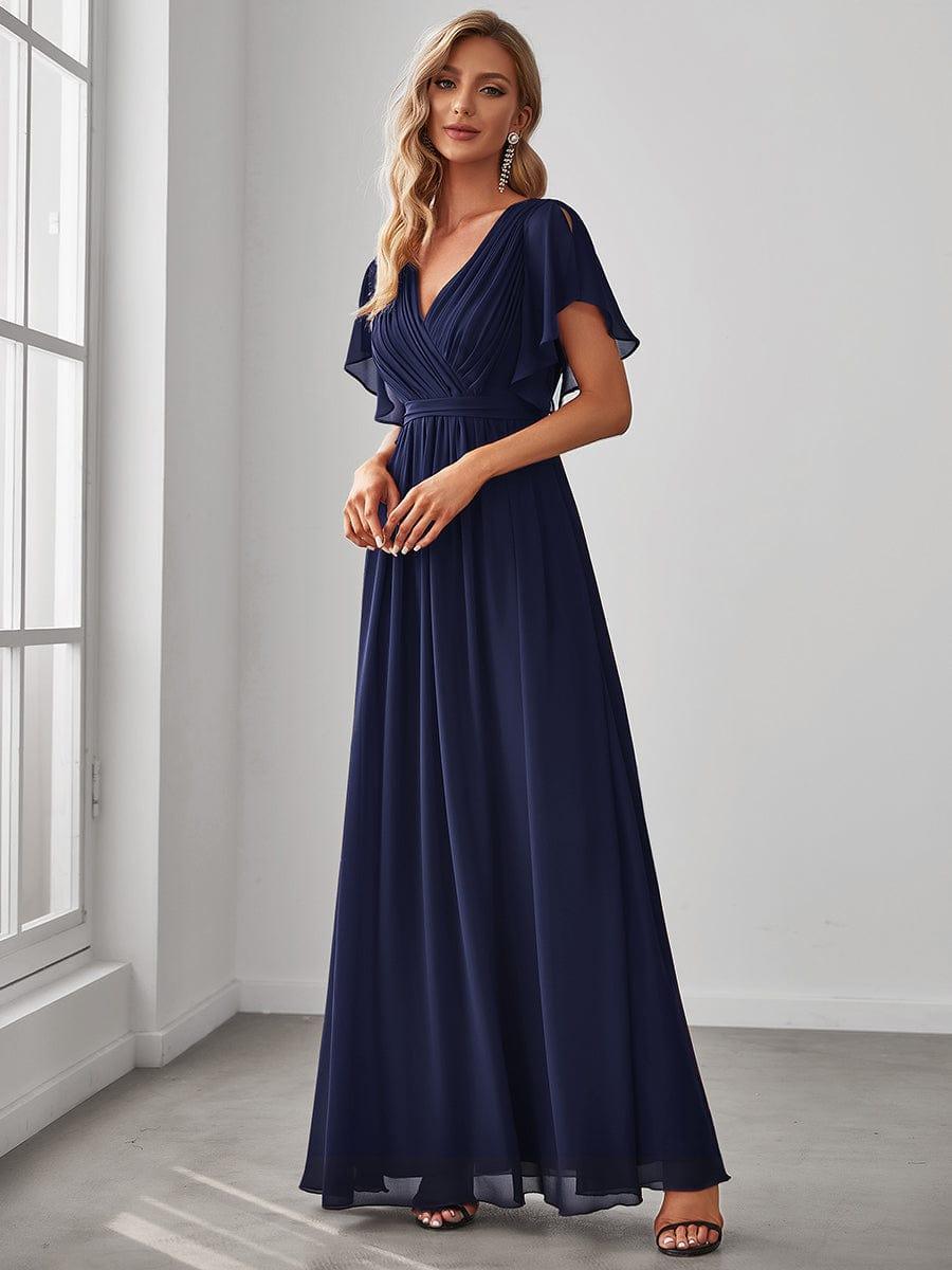 Dame | Abendkleid Damen Maxi A-Linie Elegant - Chiffon