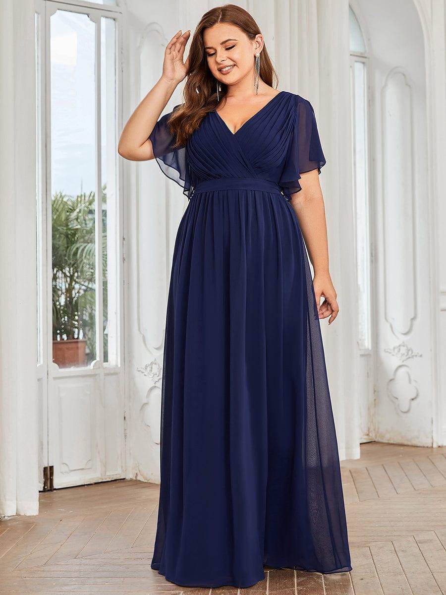 Dame | Abendkleid Damen Maxi A-Linie Elegant - Chiffon