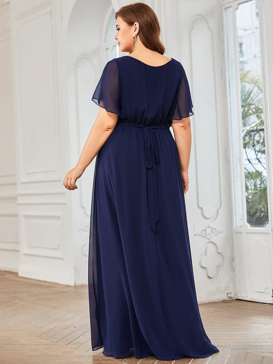 Dame | Abendkleid Damen Maxi A-Linie Elegant - Chiffon
