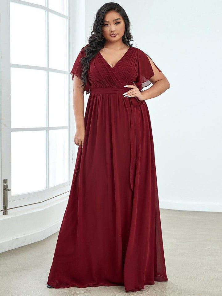 Dame | Abendkleid Damen Maxi A-Linie Elegant - Chiffon