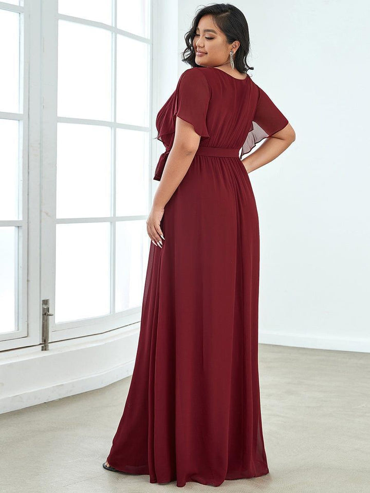 Dame | Abendkleid Damen Maxi A-Linie Elegant - Chiffon