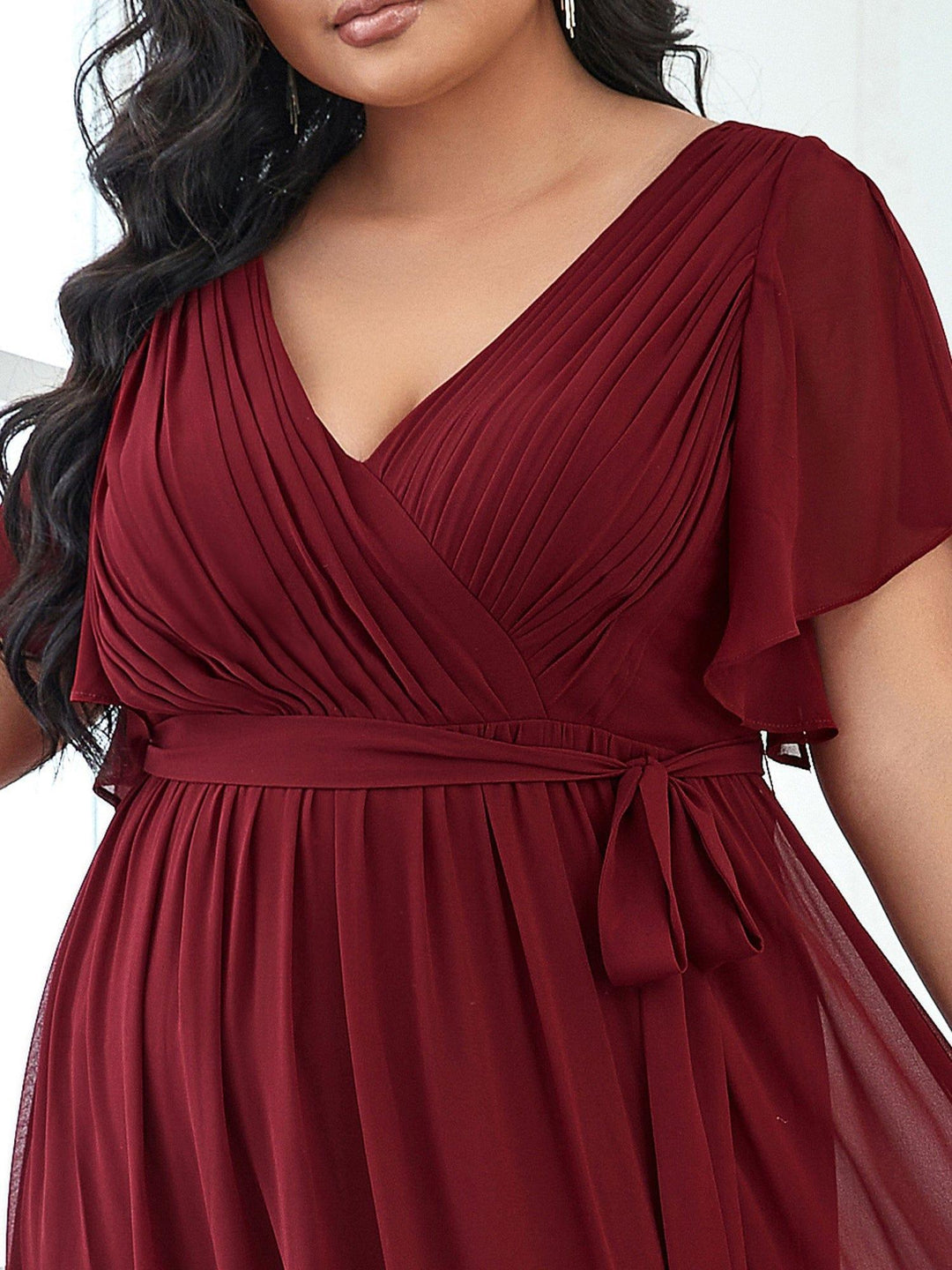 Dame | Abendkleid Damen Maxi A-Linie Elegant - Chiffon