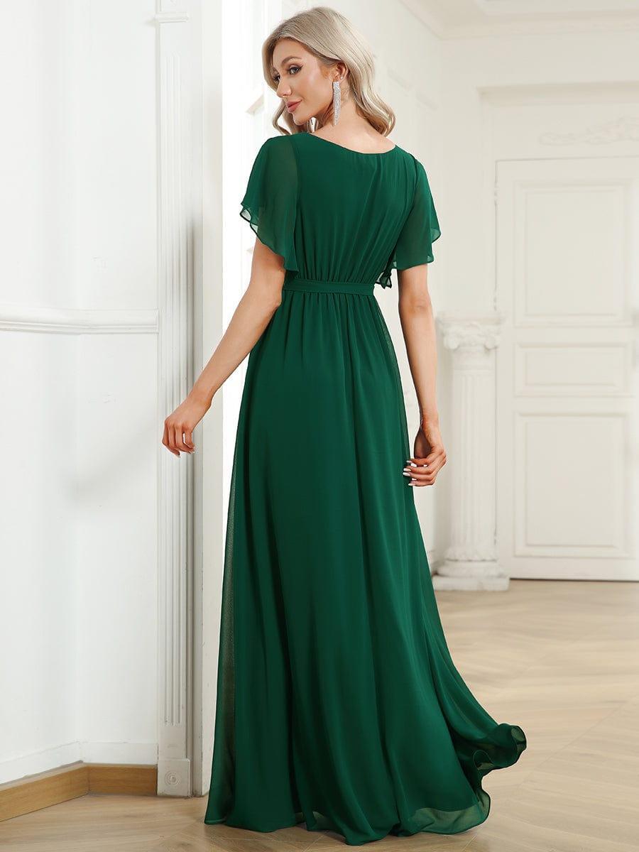 Dame | Abendkleid Damen Maxi A-Linie Elegant - Chiffon