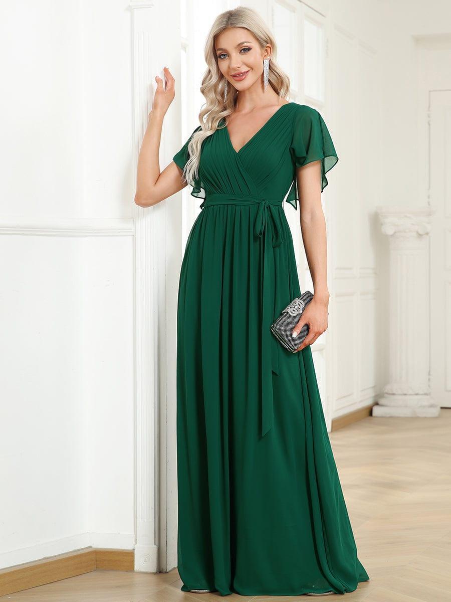 Dame | Abendkleid Damen Maxi A-Linie Elegant - Chiffon