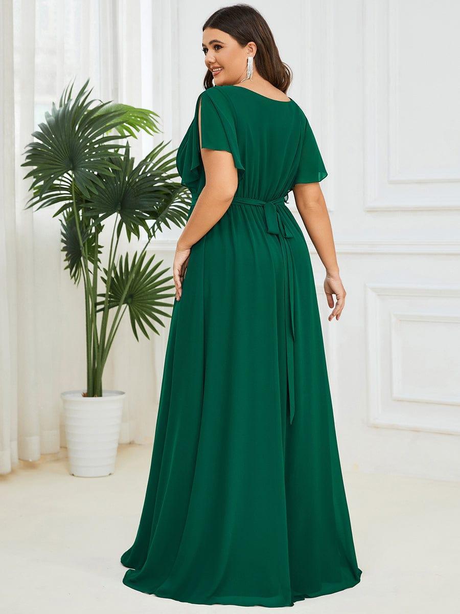 Dame | Abendkleid Damen Maxi A-Linie Elegant - Chiffon