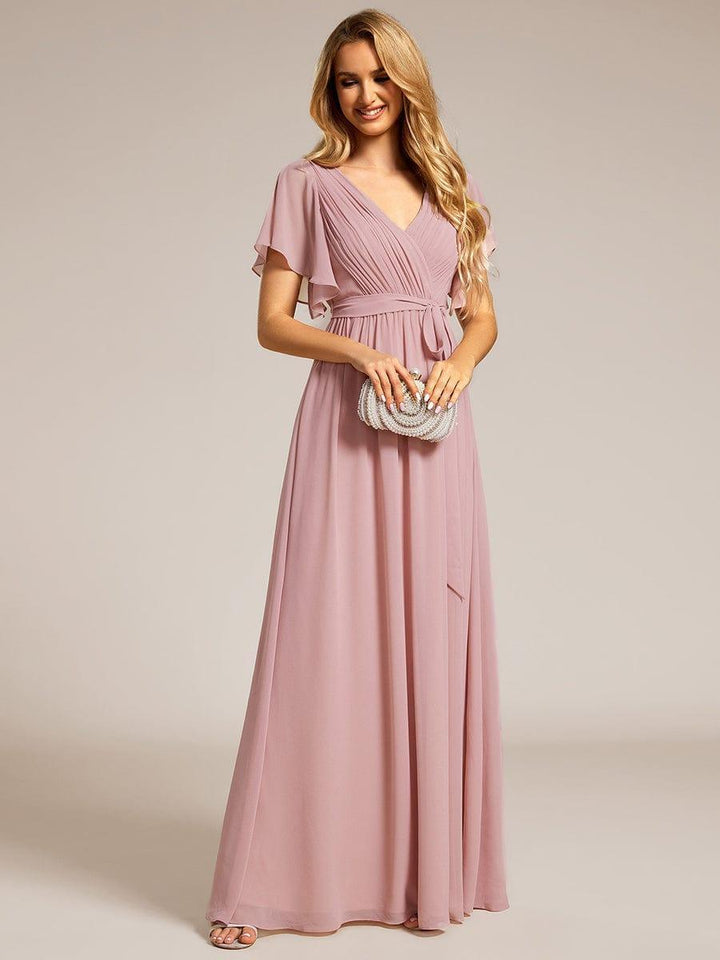 Dame | Abendkleid Damen Maxi A-Linie Elegant - Chiffon