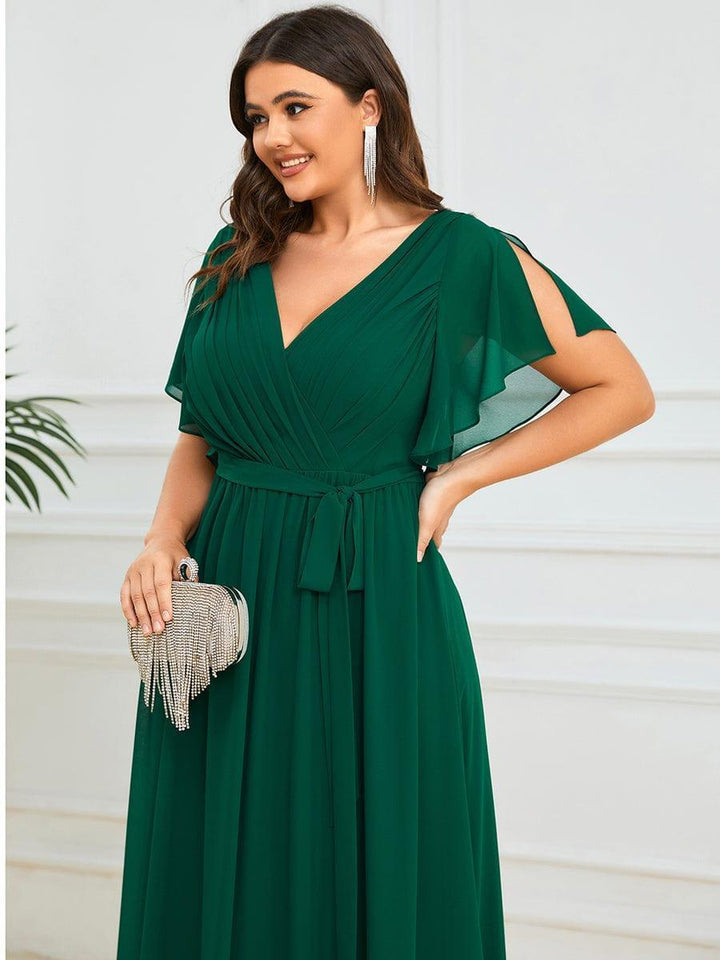 Dame | Abendkleid Damen Maxi A-Linie Elegant - Chiffon