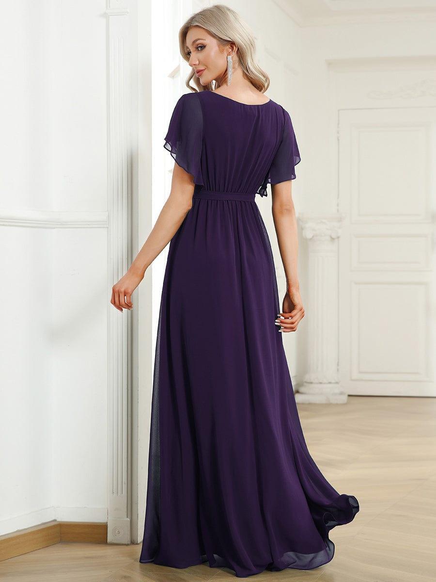 Dame | Abendkleid Damen Maxi A-Linie Elegant - Chiffon