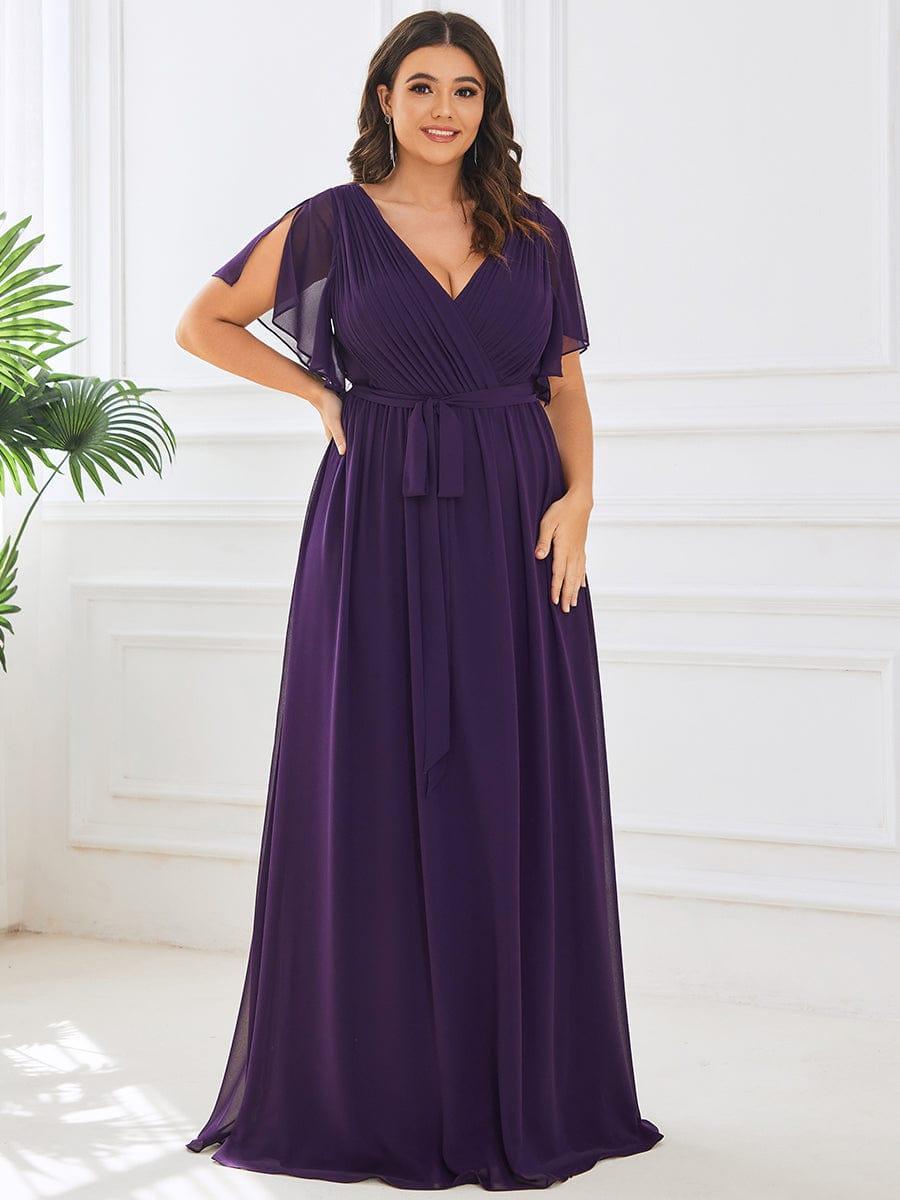 Dame | Abendkleid Damen Maxi A-Linie Elegant - Chiffon