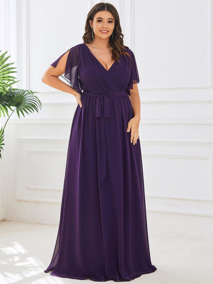 Dame | Abendkleid Damen Maxi A-Linie Elegant - Chiffon