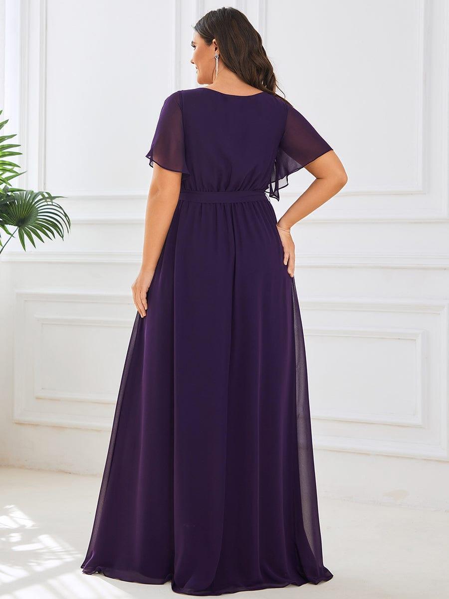Dame | Abendkleid Damen Maxi A-Linie Elegant - Chiffon