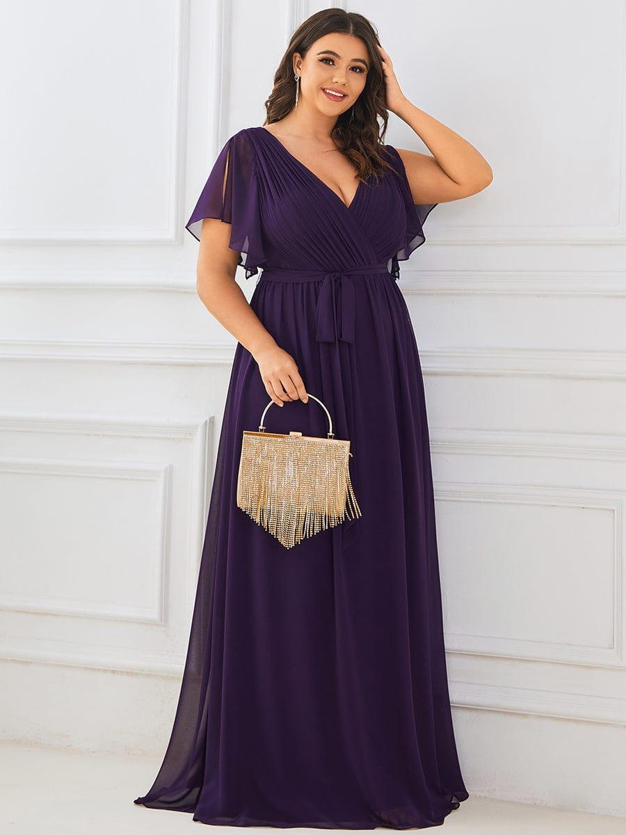 Dame | Abendkleid Damen Maxi A-Linie Elegant - Chiffon