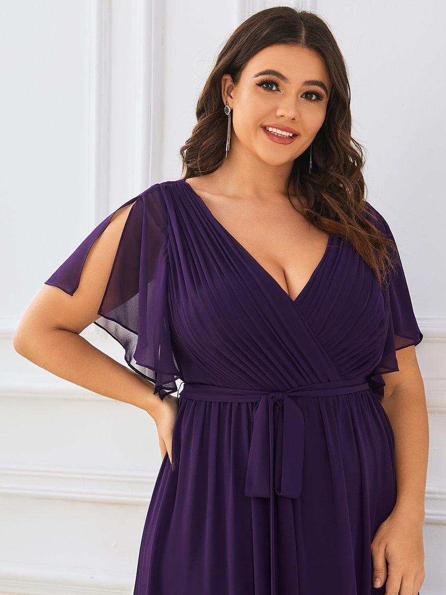 Dame | Abendkleid Damen Maxi A-Linie Elegant - Chiffon
