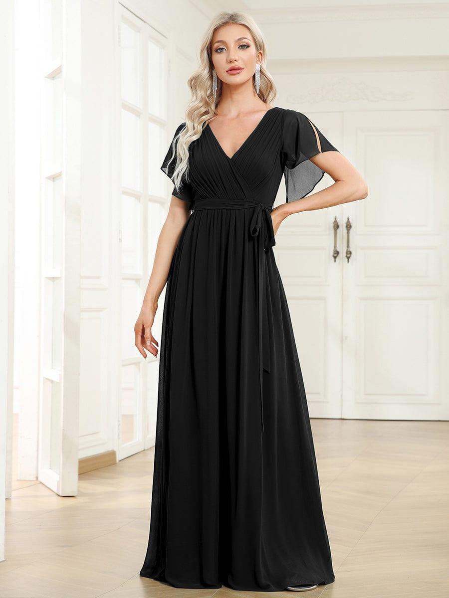 Dame | Abendkleid Damen Maxi A-Linie Elegant - Chiffon