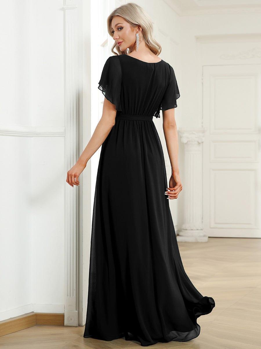 Dame | Abendkleid Damen Maxi A-Linie Elegant - Chiffon