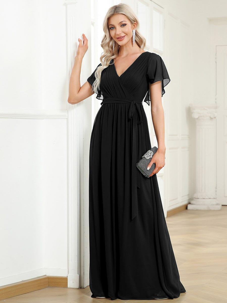 Dame | Abendkleid Damen Maxi A-Linie Elegant - Chiffon