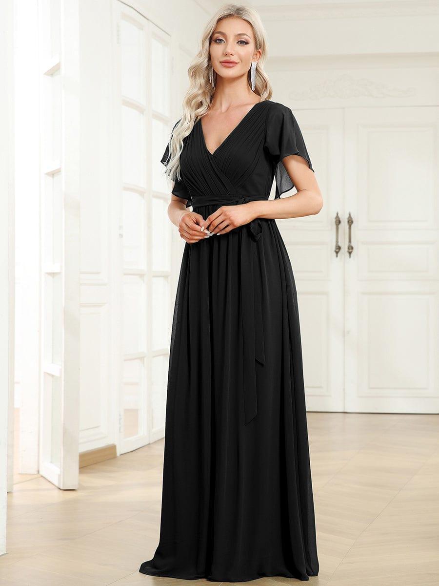 Dame | Abendkleid Damen Maxi A-Linie Elegant - Chiffon