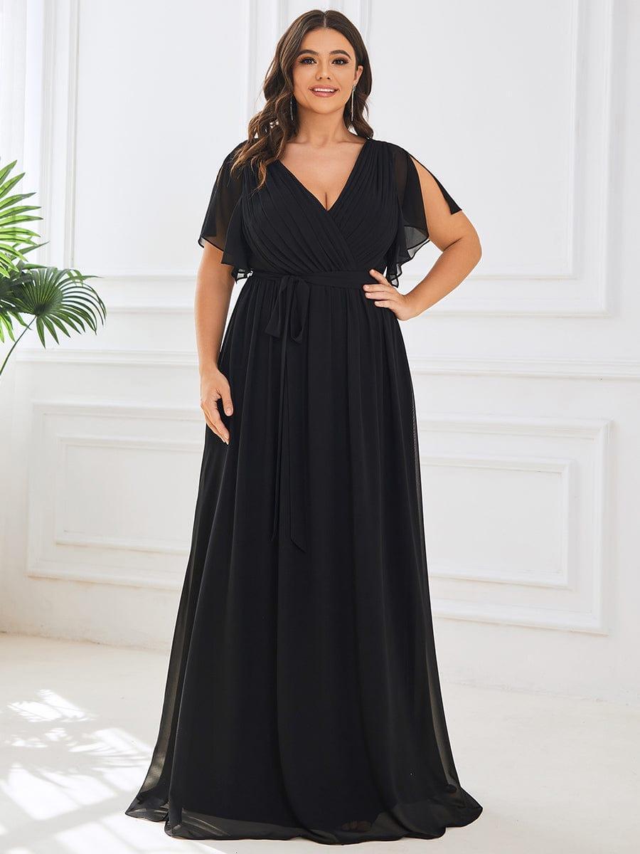 Dame | Abendkleid Damen Maxi A-Linie Elegant - Chiffon
