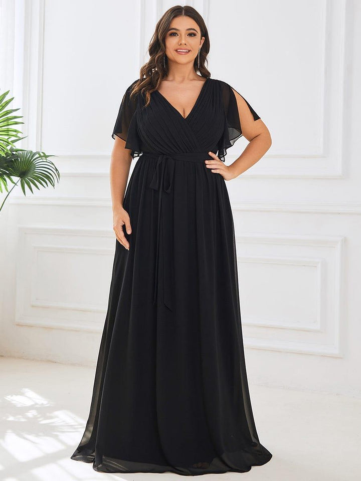 Dame | Abendkleid Damen Maxi A-Linie Elegant - Chiffon