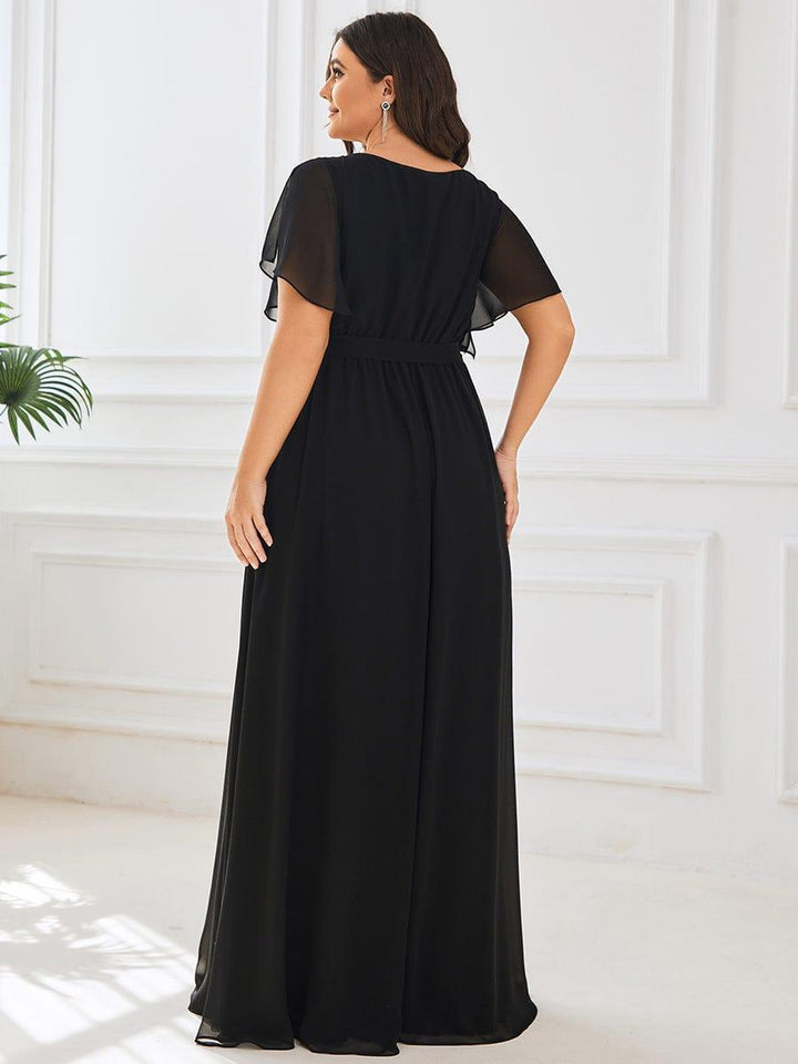 Dame | Abendkleid Damen Maxi A-Linie Elegant - Chiffon