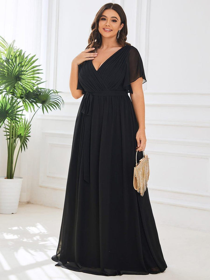 Dame | Abendkleid Damen Maxi A-Linie Elegant - Chiffon