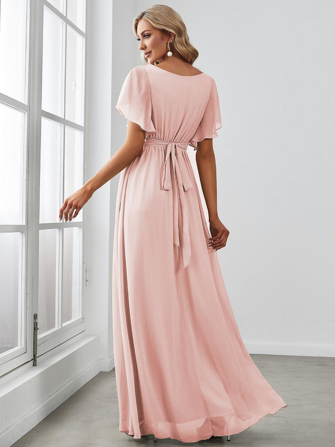 Dame | Abendkleid Damen Maxi A-Linie Elegant - Chiffon