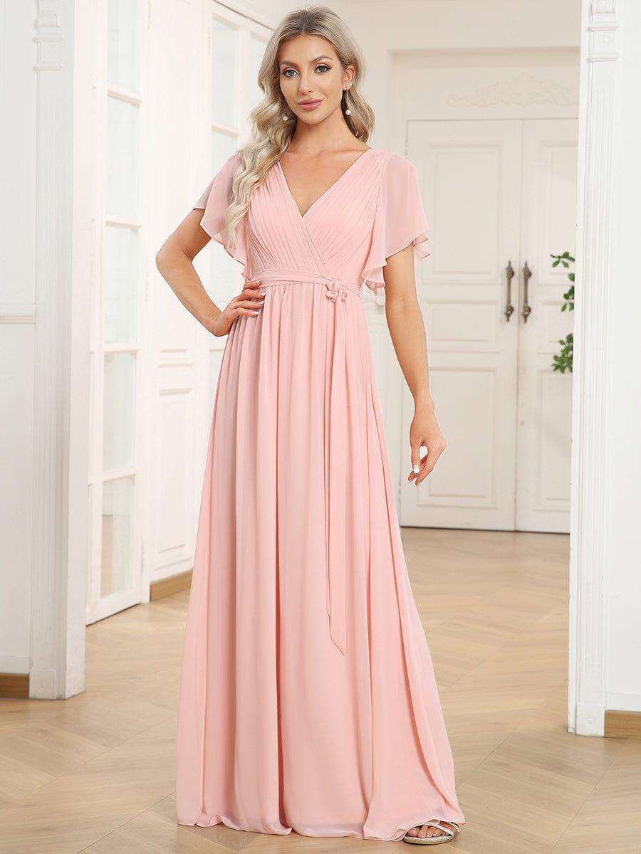 Dame | Abendkleid Damen Maxi A-Linie Elegant - Chiffon