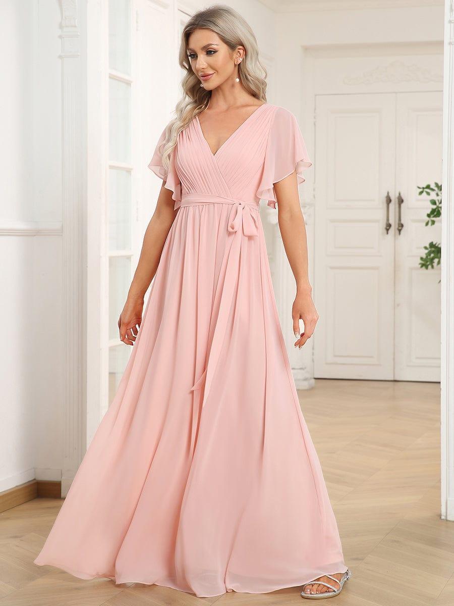 Dame | Abendkleid Damen Maxi A-Linie Elegant - Chiffon