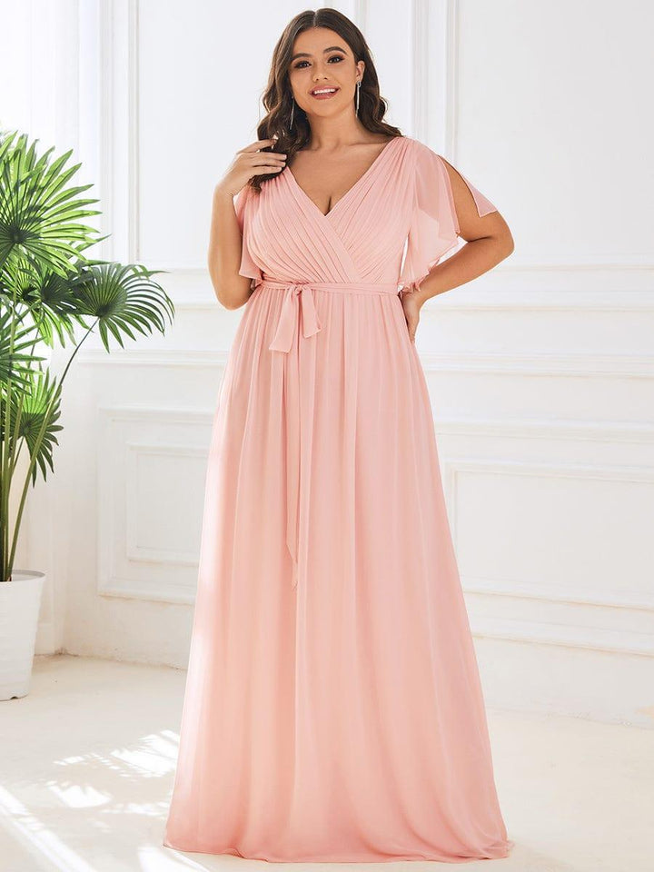Dame | Abendkleid Damen Maxi A-Linie Elegant - Chiffon