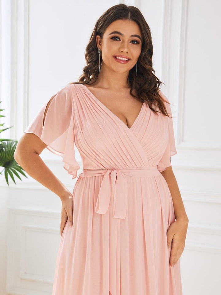 Dame | Abendkleid Damen Maxi A-Linie Elegant - Chiffon