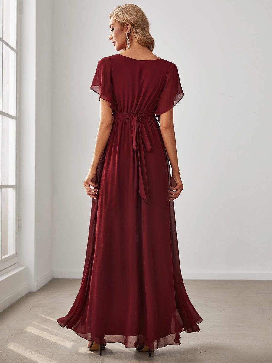 Dame | Abendkleid Damen Maxi A-Linie Elegant - Chiffon