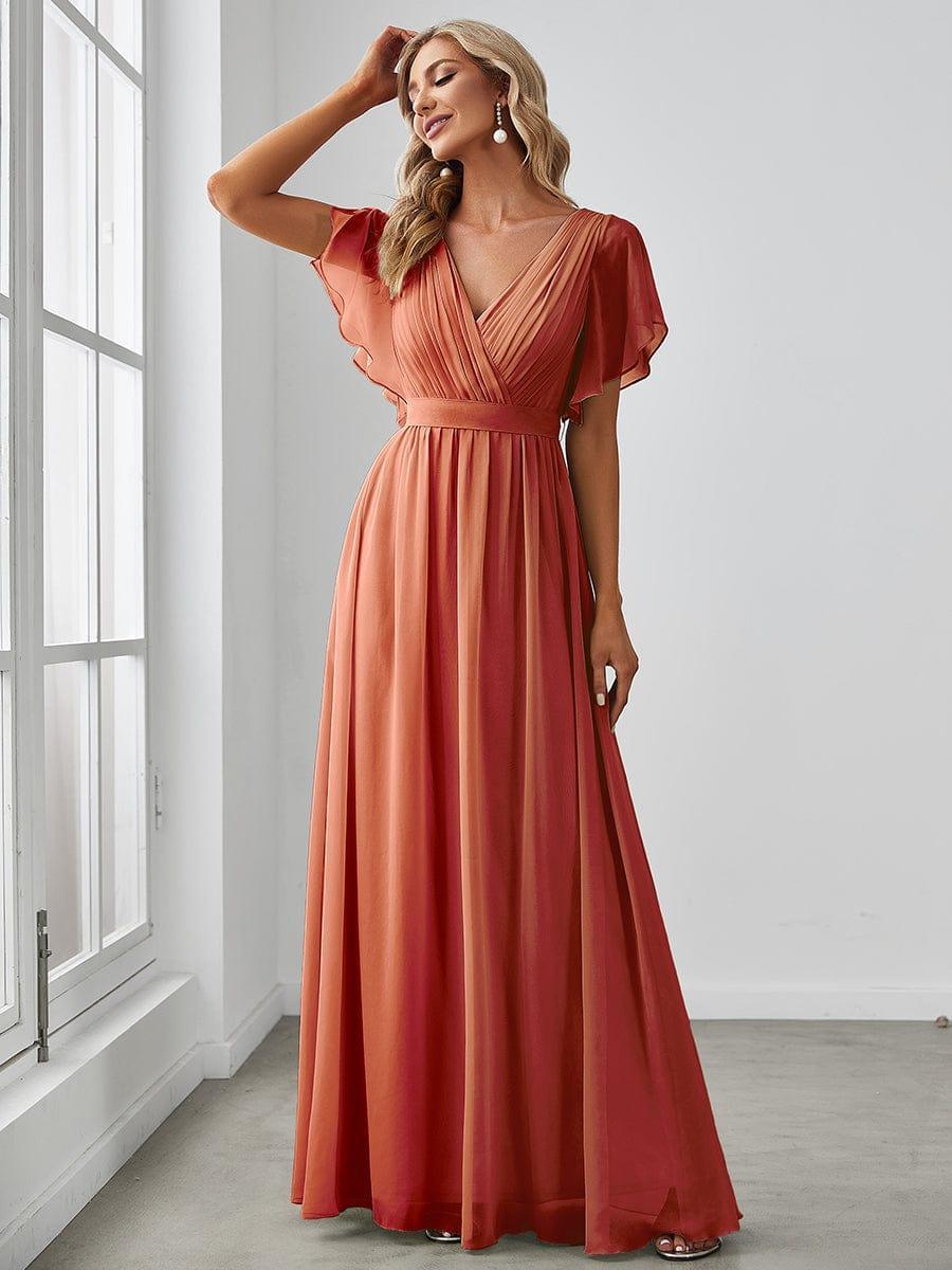 Dame | Abendkleid Damen Maxi A-Linie Elegant - Chiffon