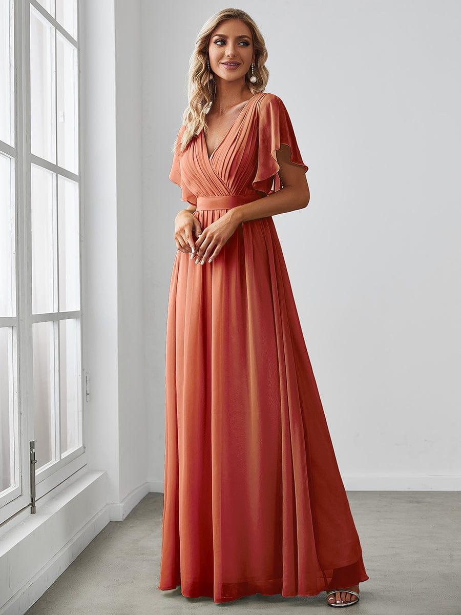 Dame | Abendkleid Damen Maxi A-Linie Elegant - Chiffon