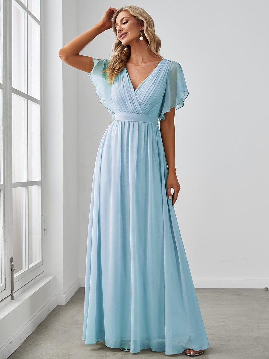 Dame | Abendkleid Damen Maxi A-Linie Elegant - Chiffon