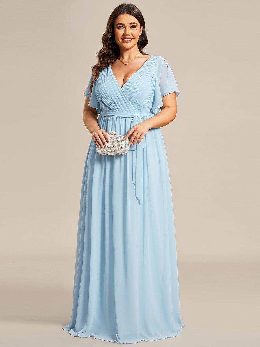 Dame | Abendkleid Damen Maxi A-Linie Elegant - Chiffon