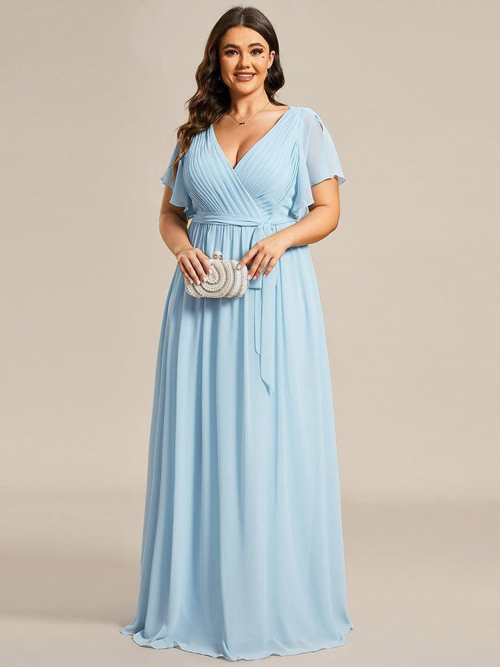Dame | Abendkleid Damen Maxi A-Linie Elegant - Chiffon