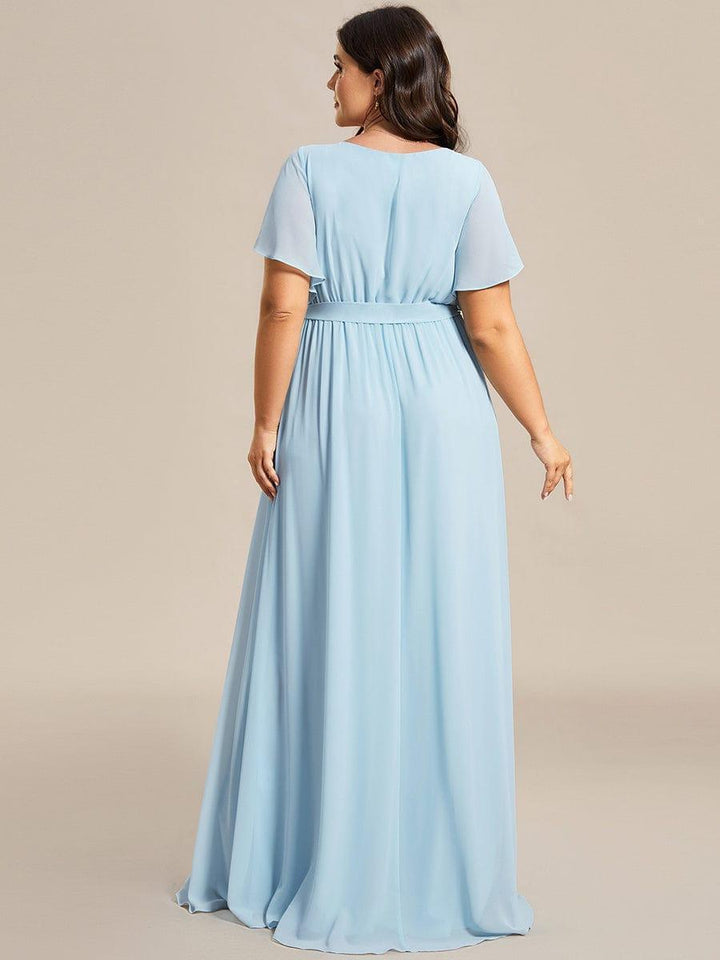 Dame | Abendkleid Damen Maxi A-Linie Elegant - Chiffon