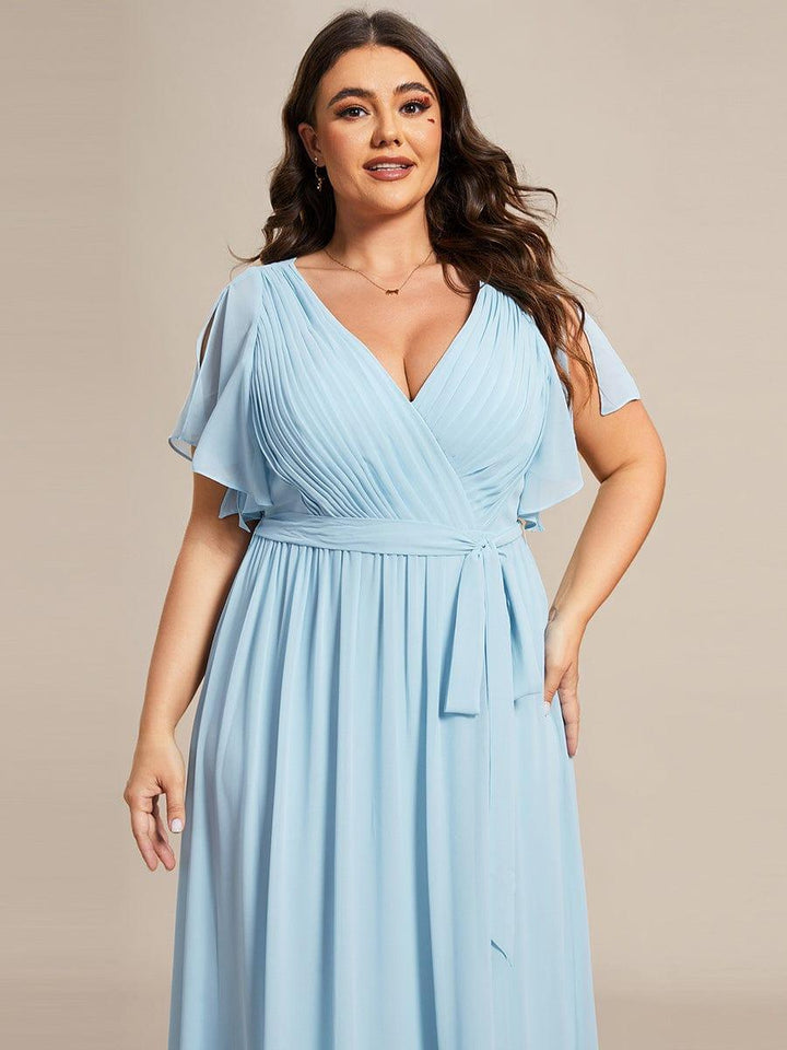 Dame | Abendkleid Damen Maxi A-Linie Elegant - Chiffon