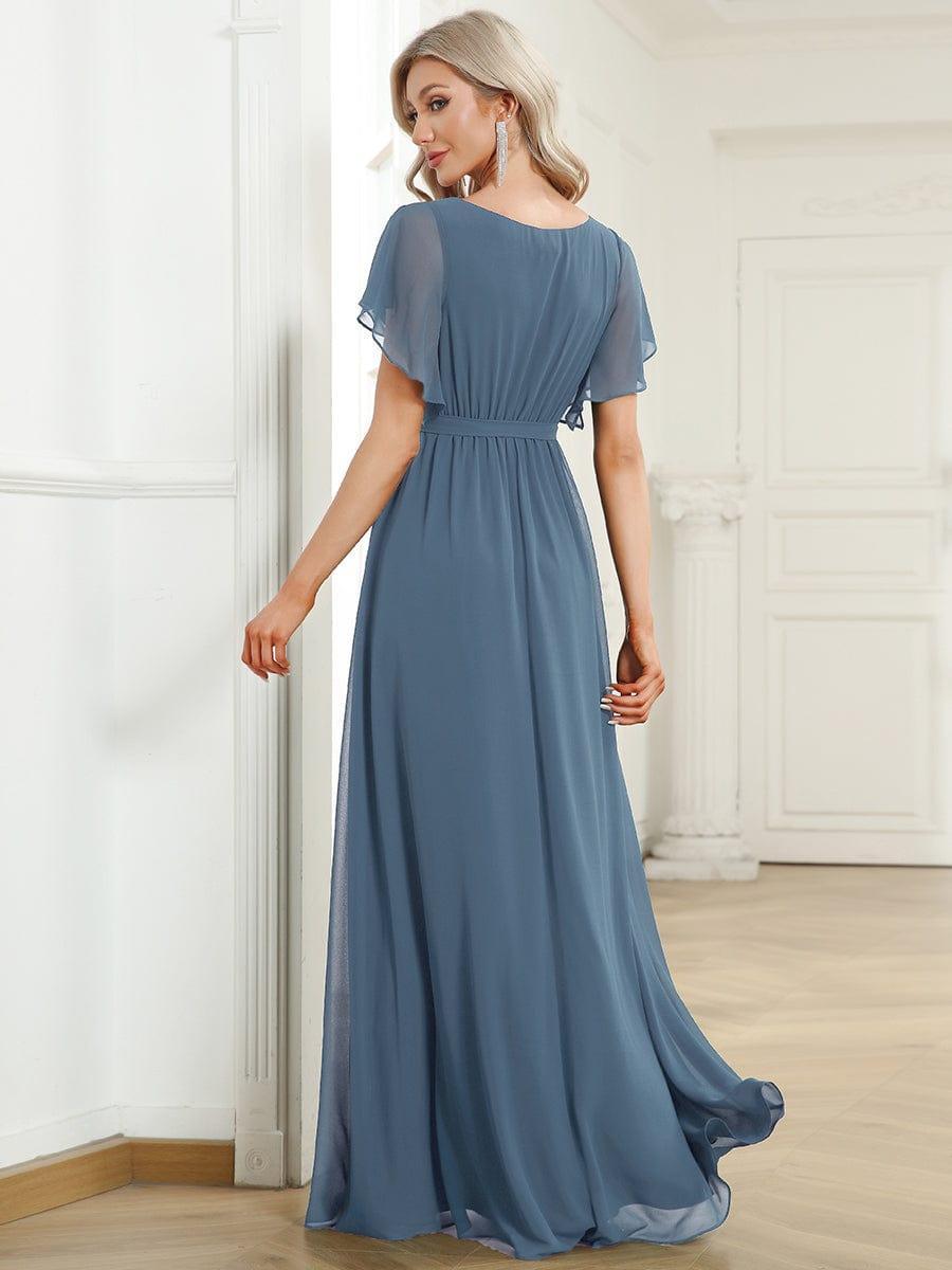 Dame | Abendkleid Damen Maxi A-Linie Elegant - Chiffon