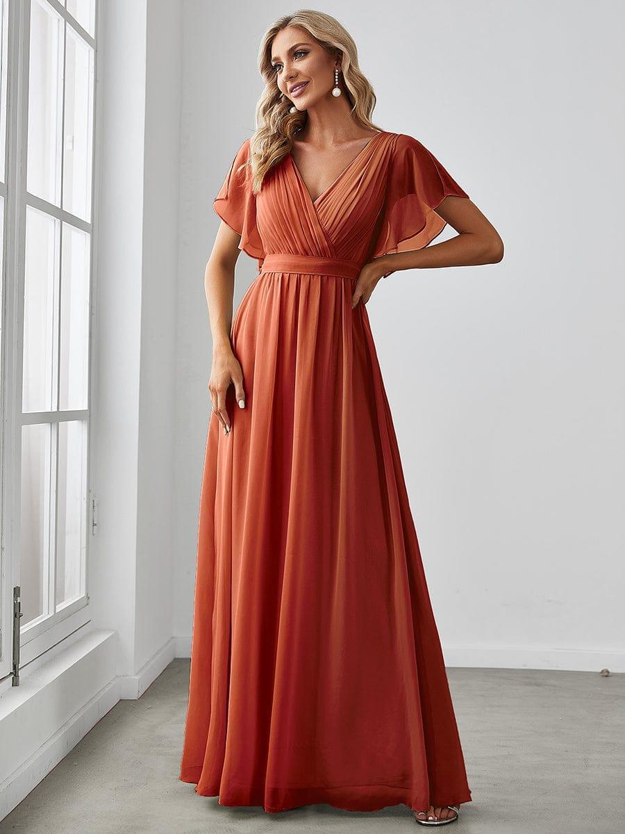 Dame | Abendkleid Damen Maxi A-Linie Elegant - Chiffon