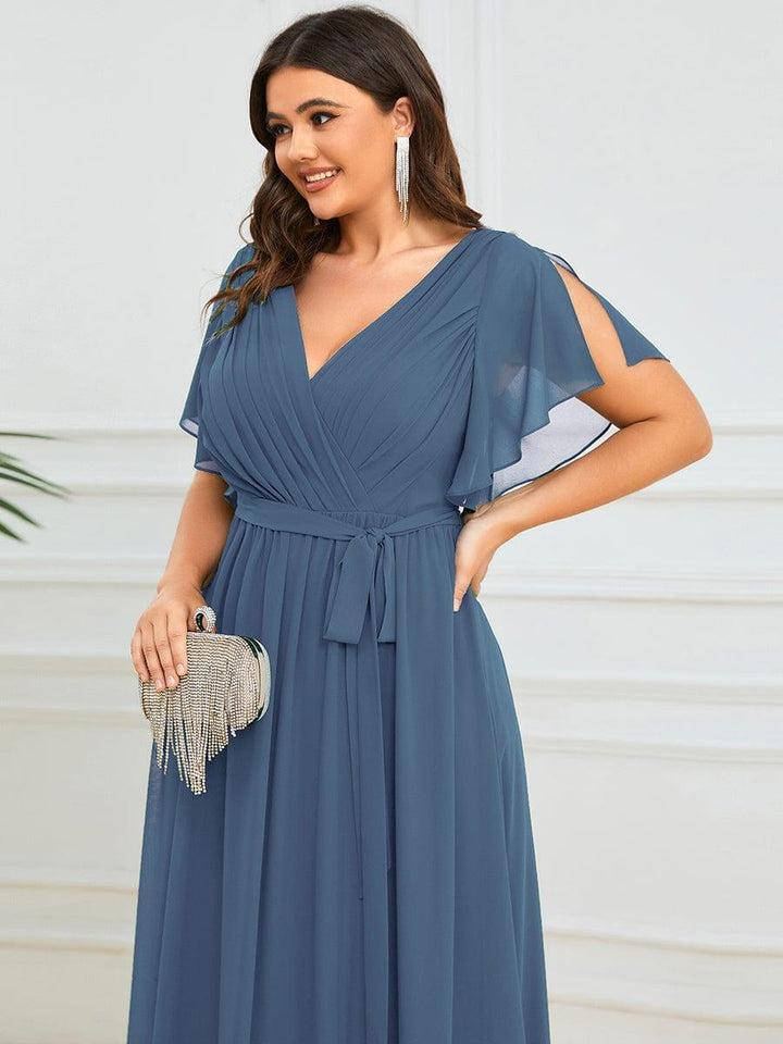 Dame | Abendkleid Damen Maxi A-Linie Elegant - Chiffon