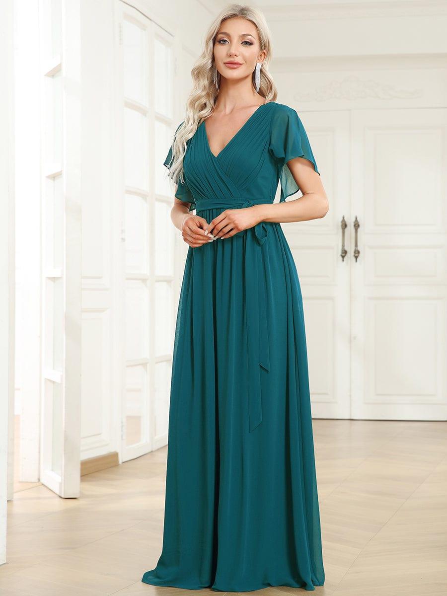 Dame | Abendkleid Damen Maxi A-Linie Elegant - Chiffon