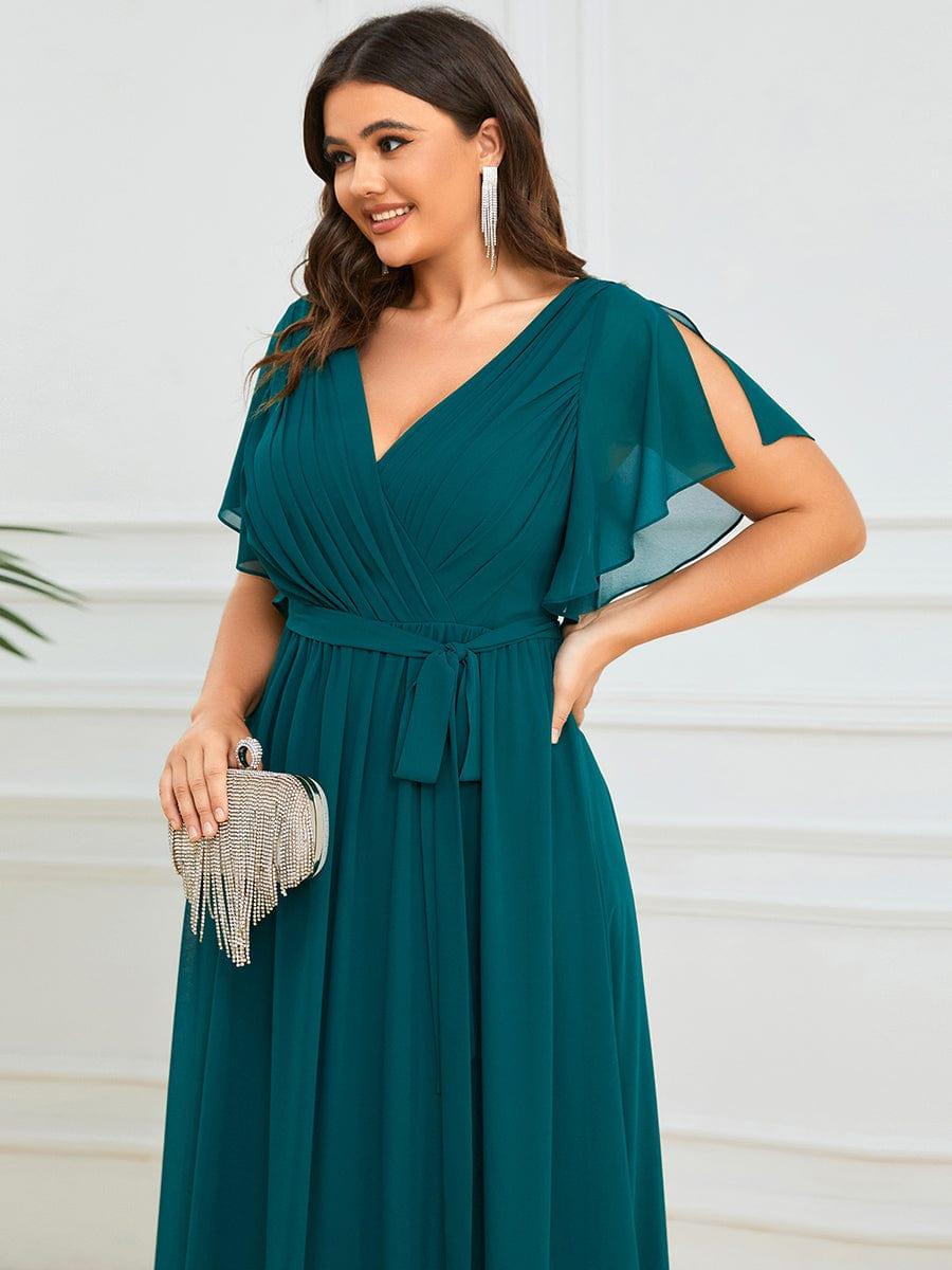 Dame | Abendkleid Damen Maxi A-Linie Elegant - Chiffon